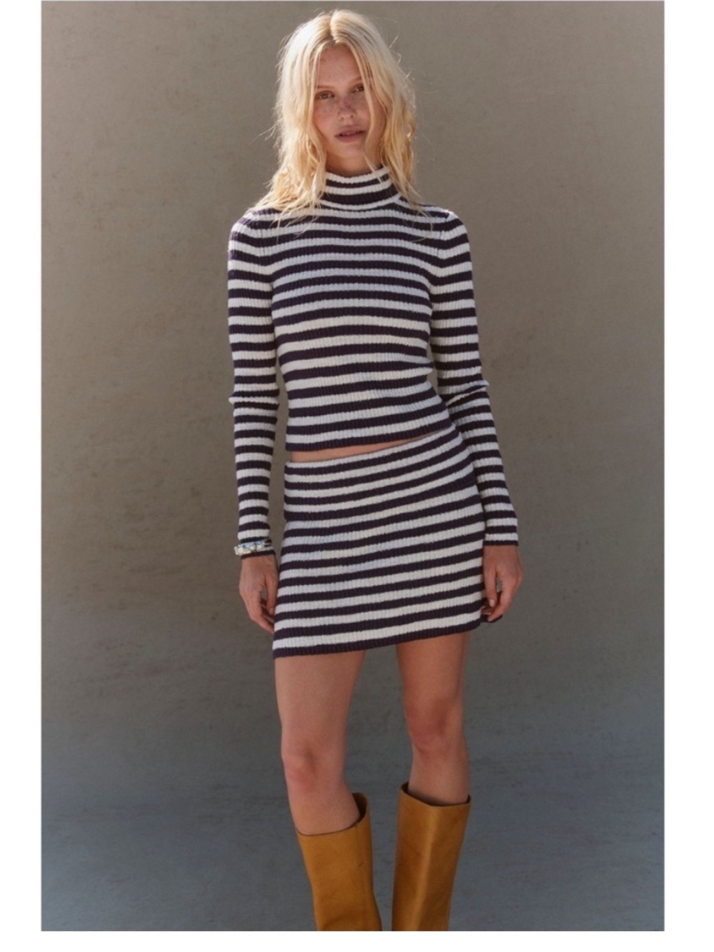 NWT Free People Super Stripe Sweater Set